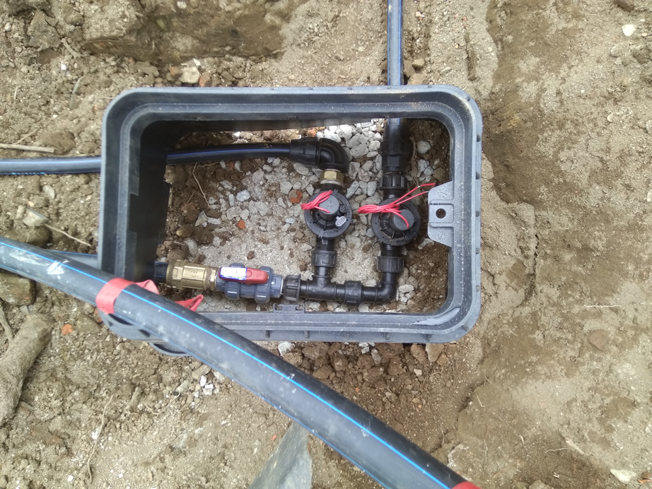 Instalación de tepe y riego automático en Guísamo - Bergondo - A Coruña