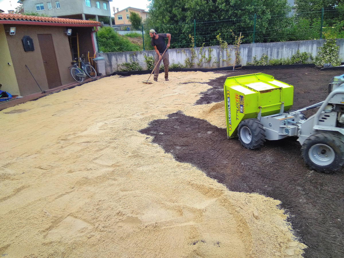 Instalación de tepe en Mondego - Sada - A Coruña